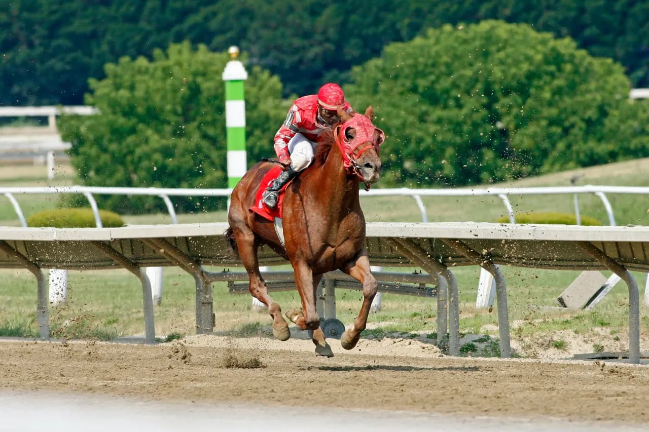 Jockey en tête de course